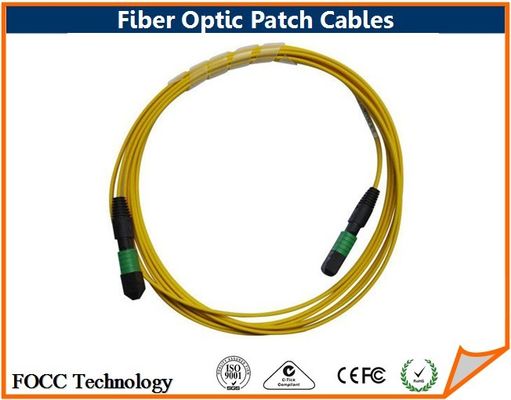 China Singlemode Return Loss 12 Core MTP Fiber Optic Patch Cables Two Ends Connectors supplier